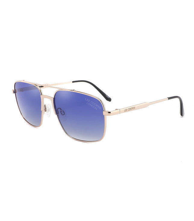 LC1024C01 - G. Blue Lens - Gold Stainless Steel Frame - Sunglasses