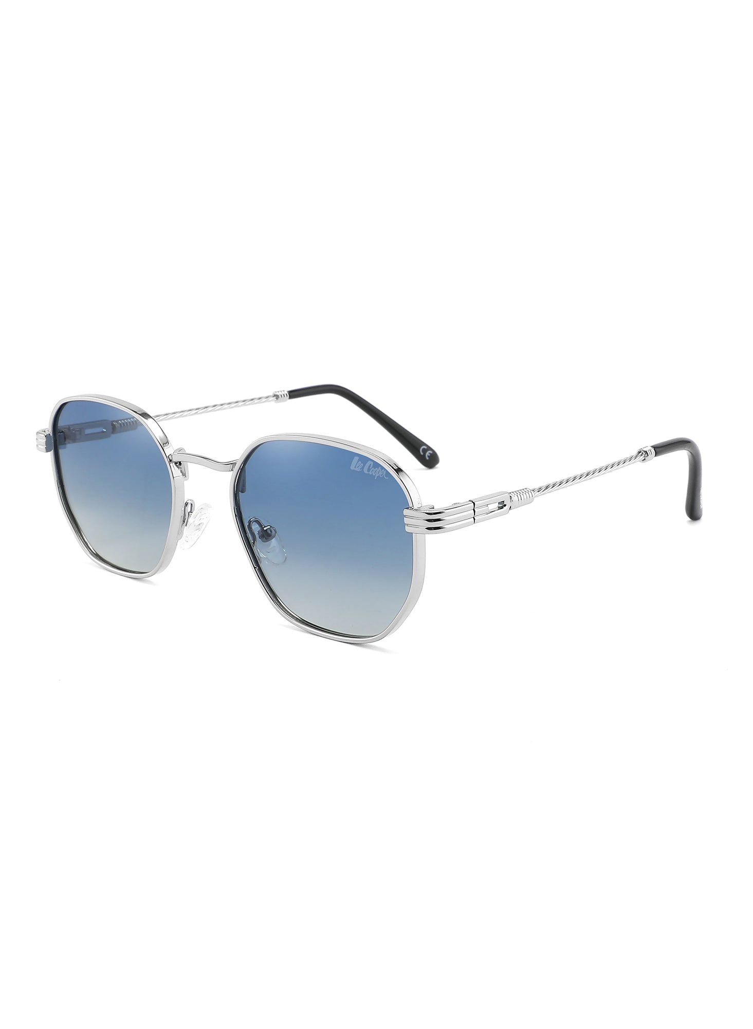 LC1008C03 - Blue Lens - Silver Frame - Sunglasses