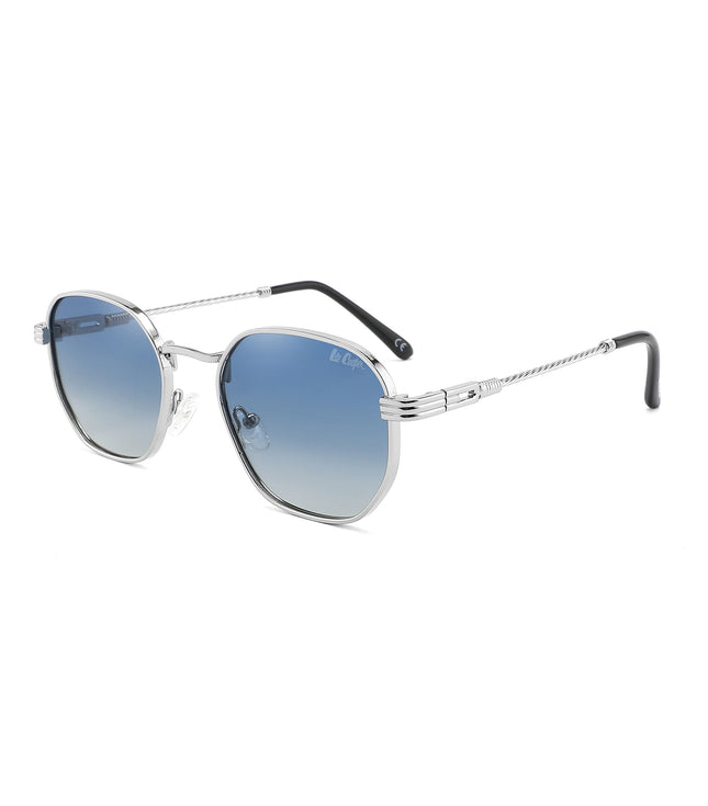 LC1008C03 - Blue Lens - Silver Frame - Sunglasses