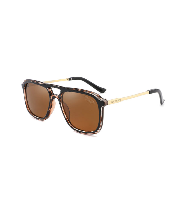 LC1023C03 - Brown Lens - Demi-Colored Plastic Frame - Sunglasses