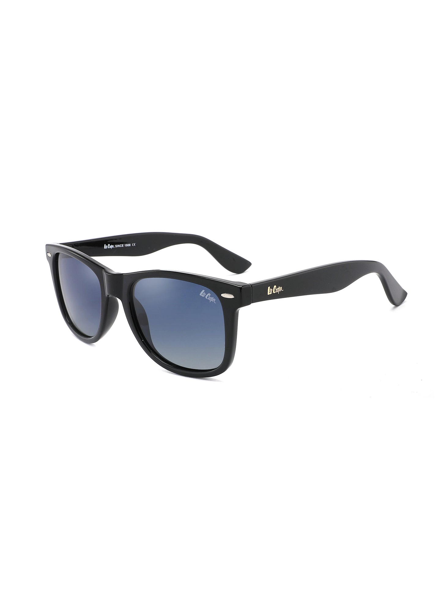 LC1018C01 - Gradient Blue - Shiny Black Frame - Full-Frame Sunglasses