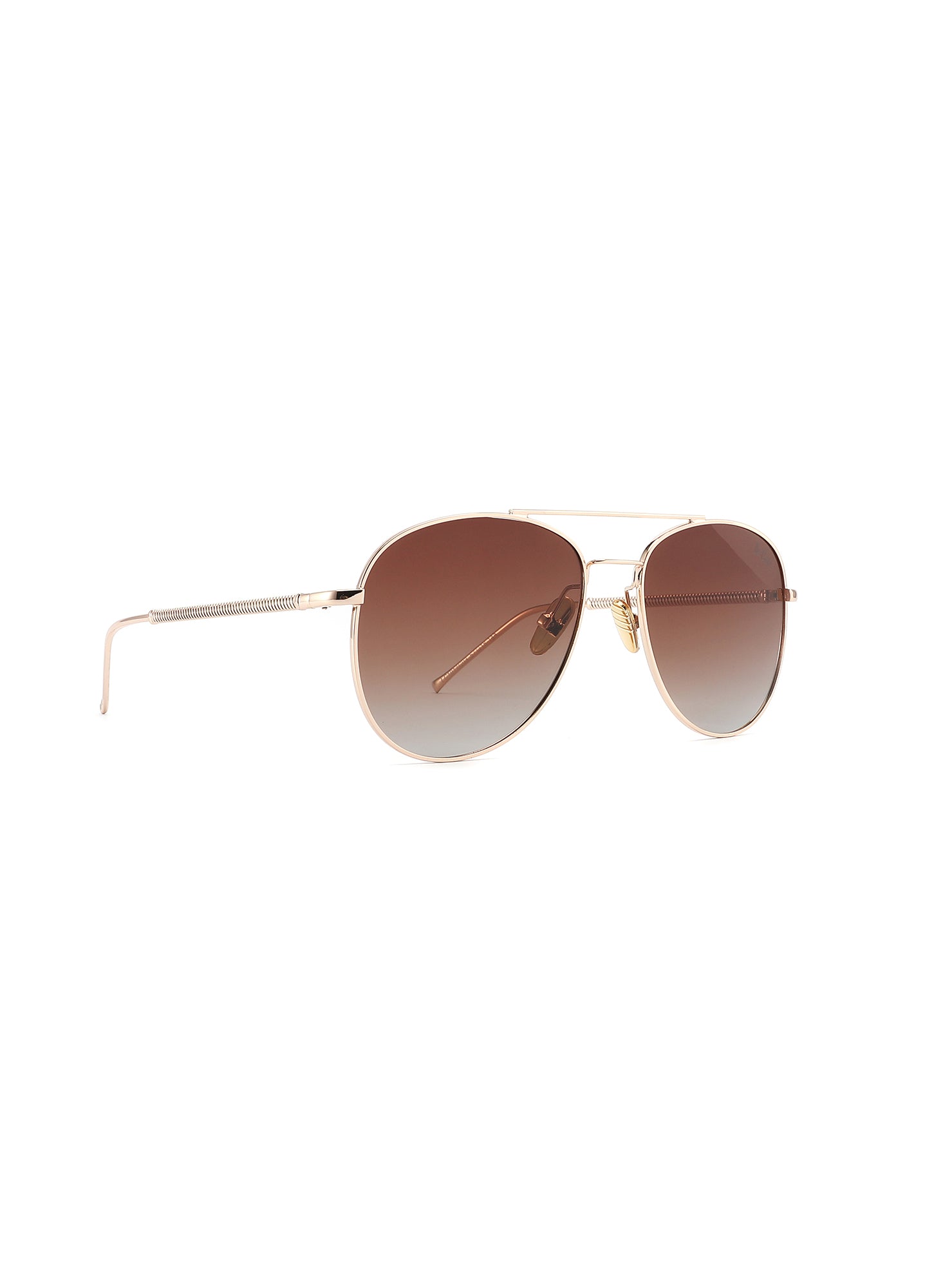 LC1017C03 - Gradient Brown - Gold Frame - Full-Frame Sunglasses