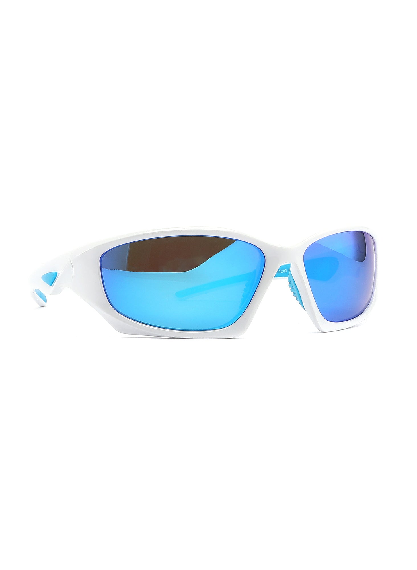 LC1011C03 - Ice Blue Revo Lens - WHITE Frame - Sunglasses