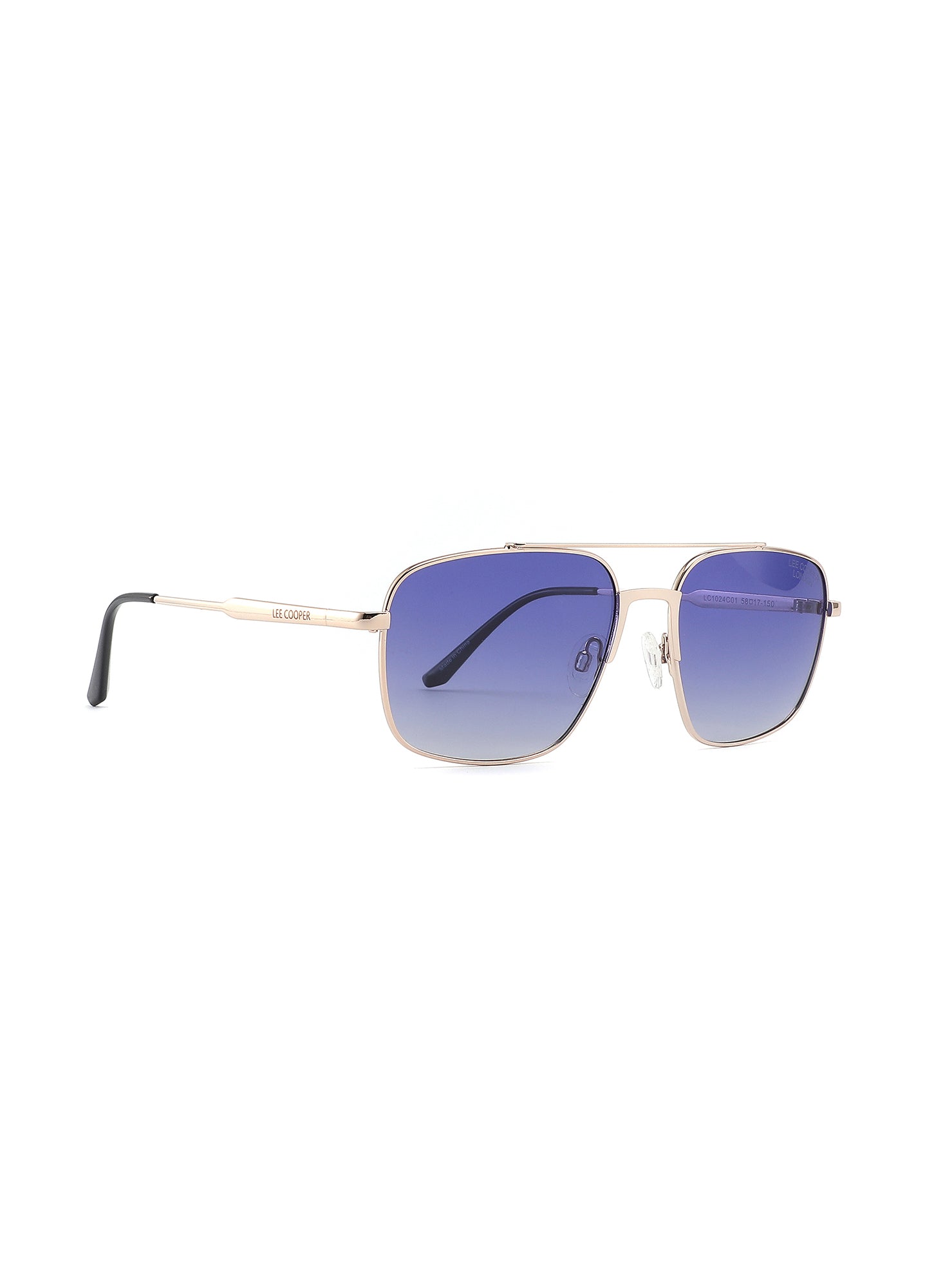 LC1024C01 - G. Blue Lens - Gold Stainless Steel Frame - Sunglasses