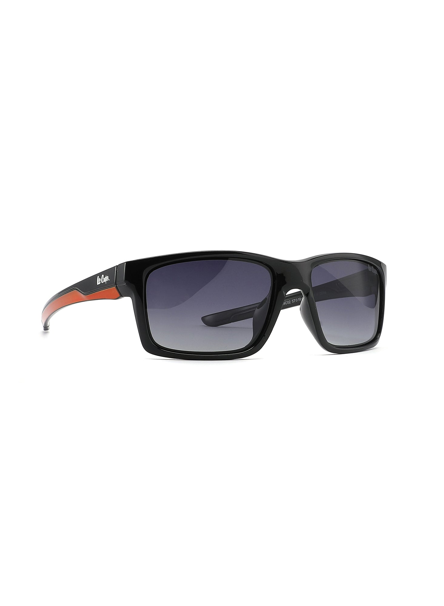 LC1034C02 - Gradient Grey Tint - Black Plastic Frame - Sunglasses