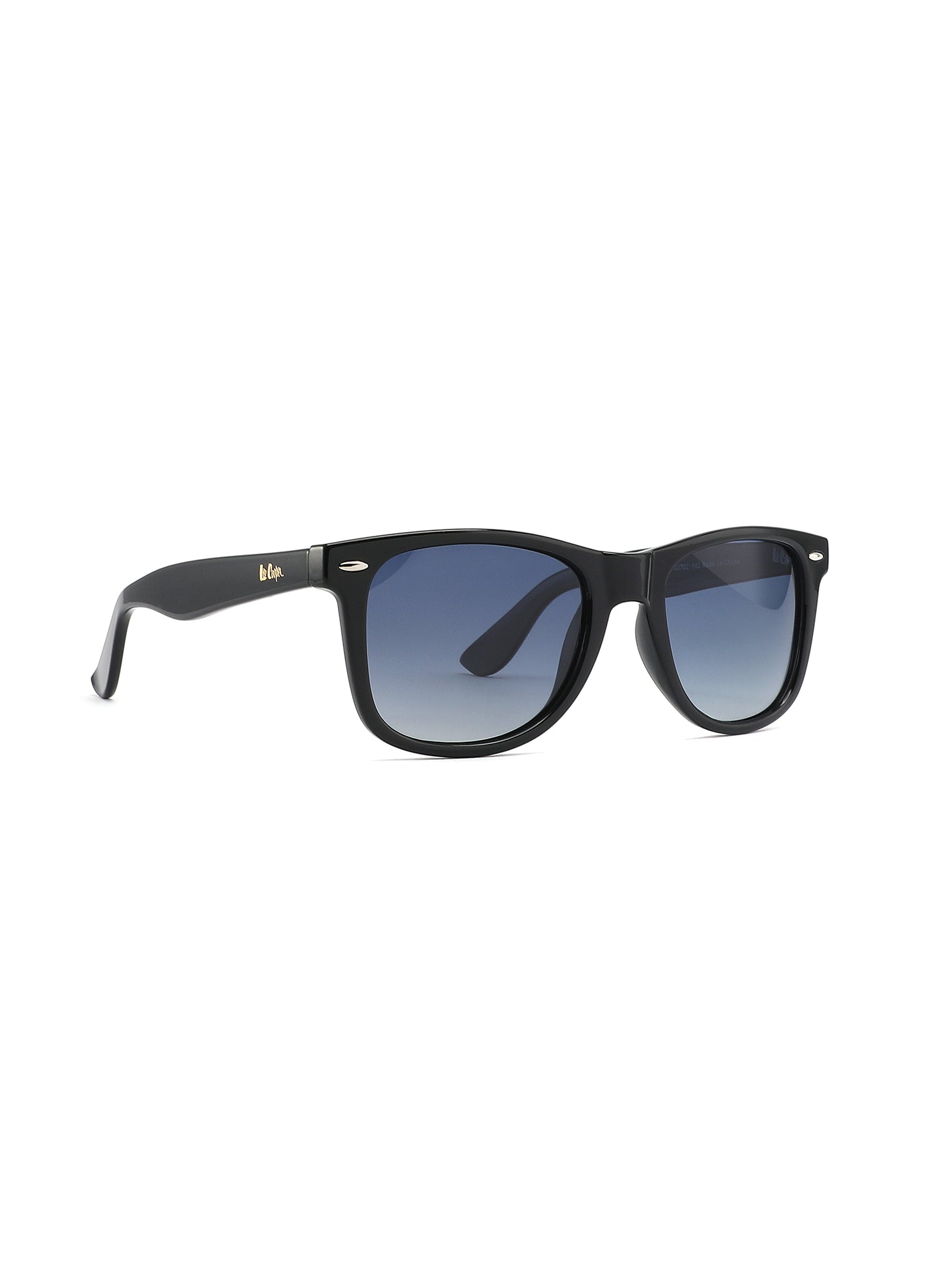 LC1018C01 - Gradient Blue - Shiny Black Frame - Full-Frame Sunglasses