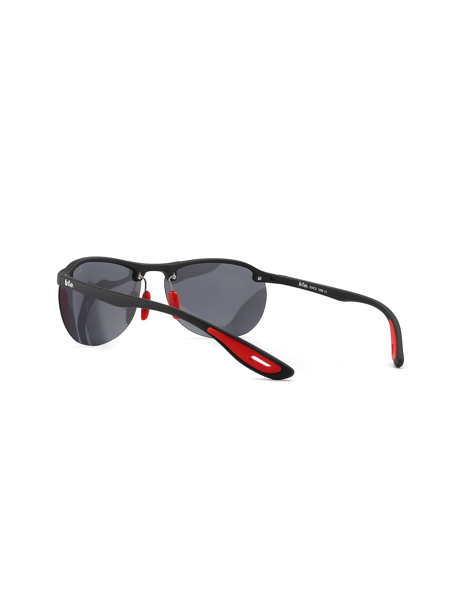 LC1020C03 - Sophisticated Grey With Silver Mirror Tint - Chic Matt Black Frame - Sunglasses