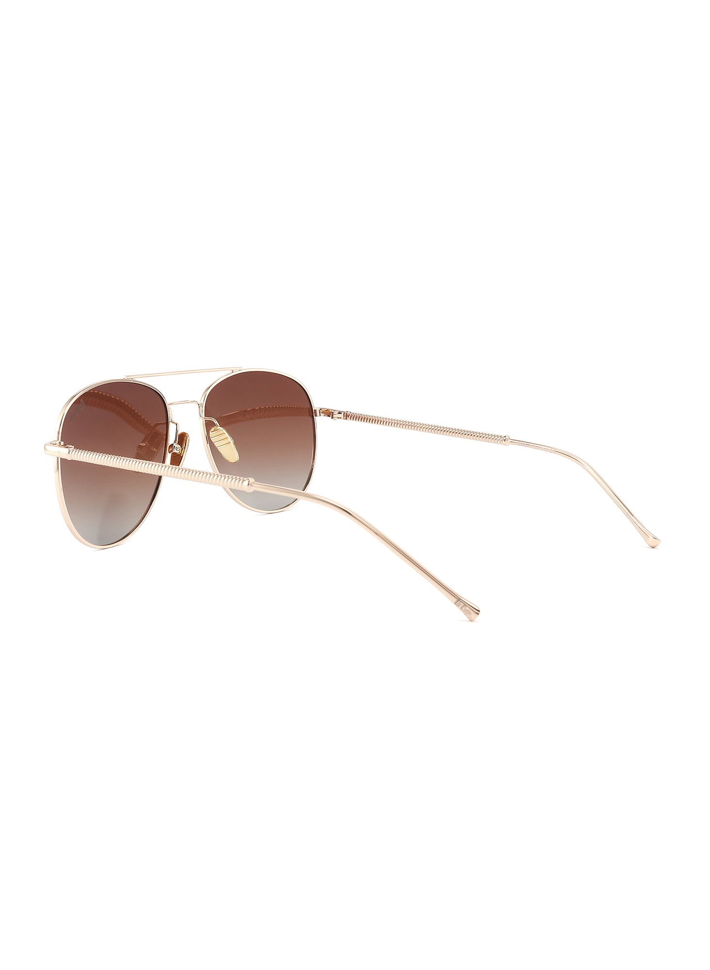 LC1017C03 - Gradient Brown - Gold Frame - Full-Frame Sunglasses