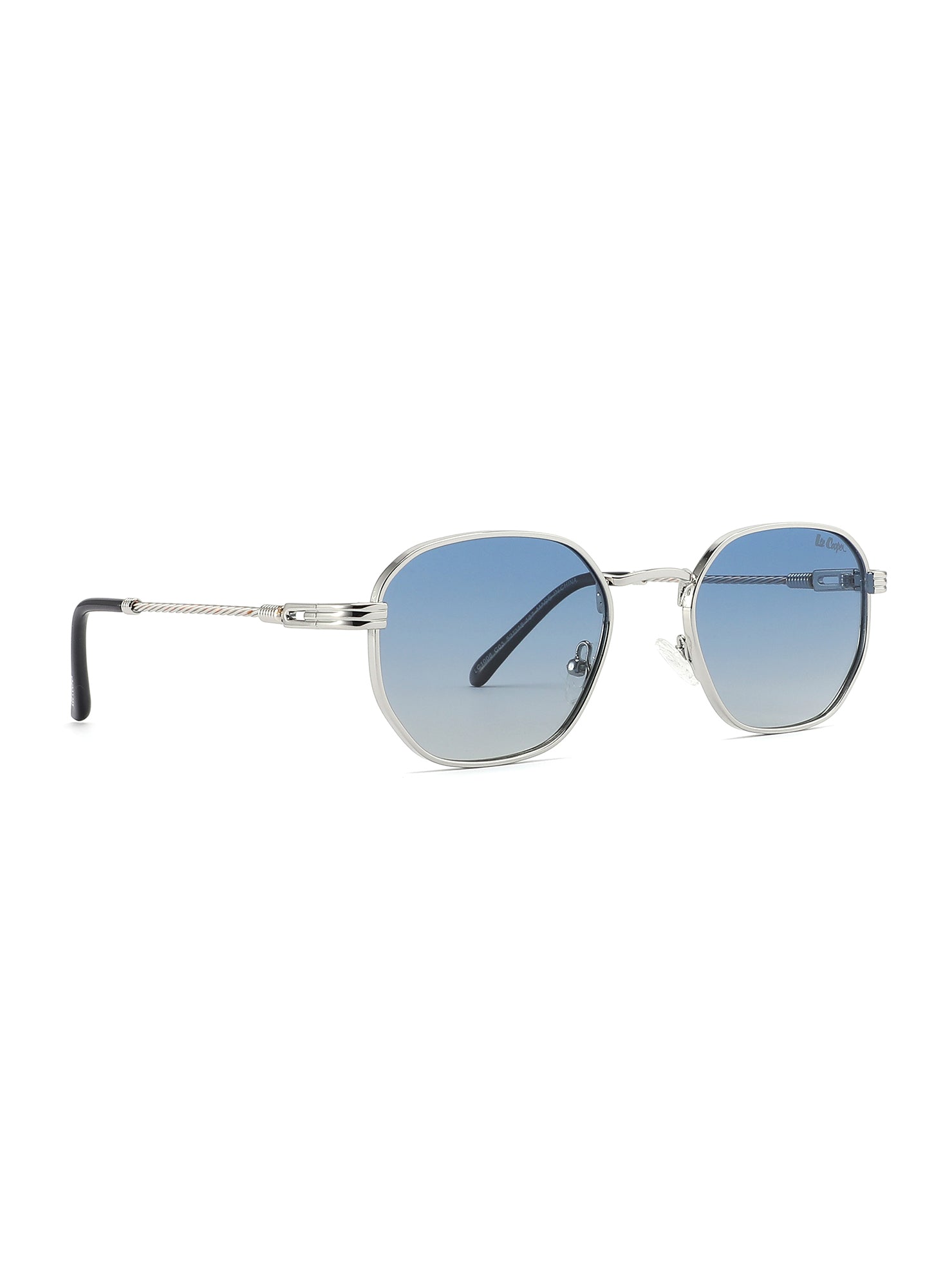 LC1008C03 - Blue Lens - Silver Frame - Sunglasses