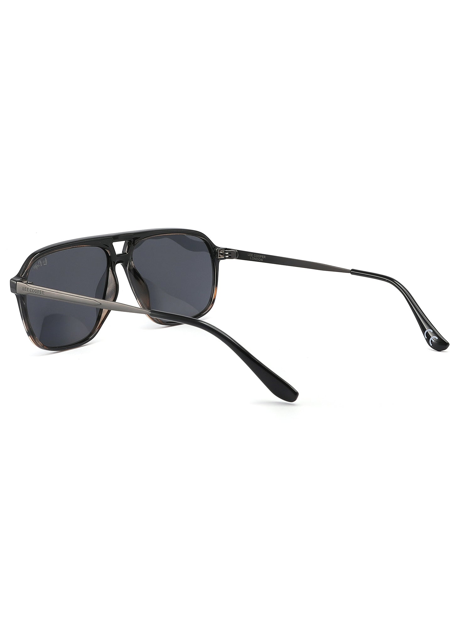 LC1001C03 - Sleek Black Retro Vintage - Rectangle - Sunglasses