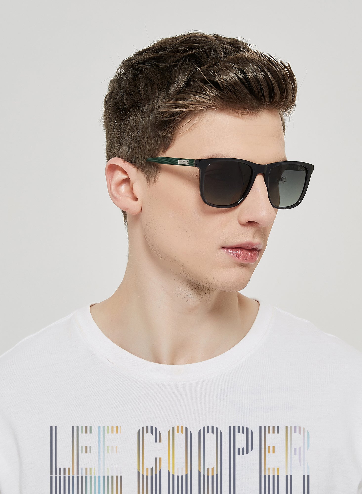 LC1040C01 - Gradient Green Lens - Grey Frame - Sunglasses