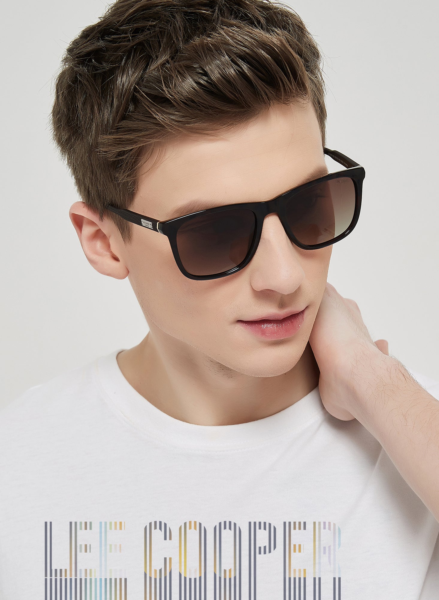 LC1040C02 - Gradient Brown Lens - Demi Frame - Sunglasses