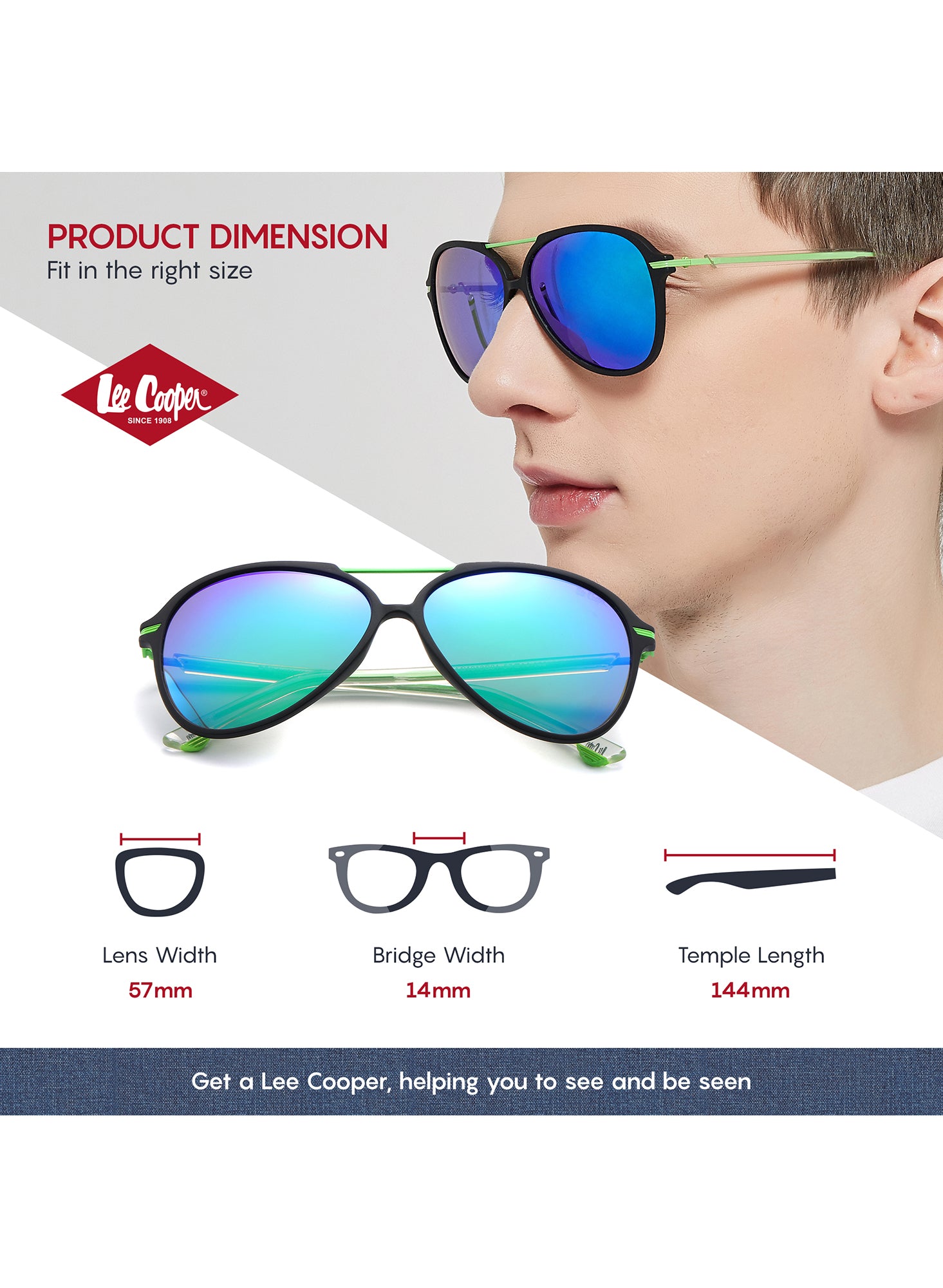 LC1013C01 - Revo Green Lens - M.BLACK TR90 Frame - Sunglasses