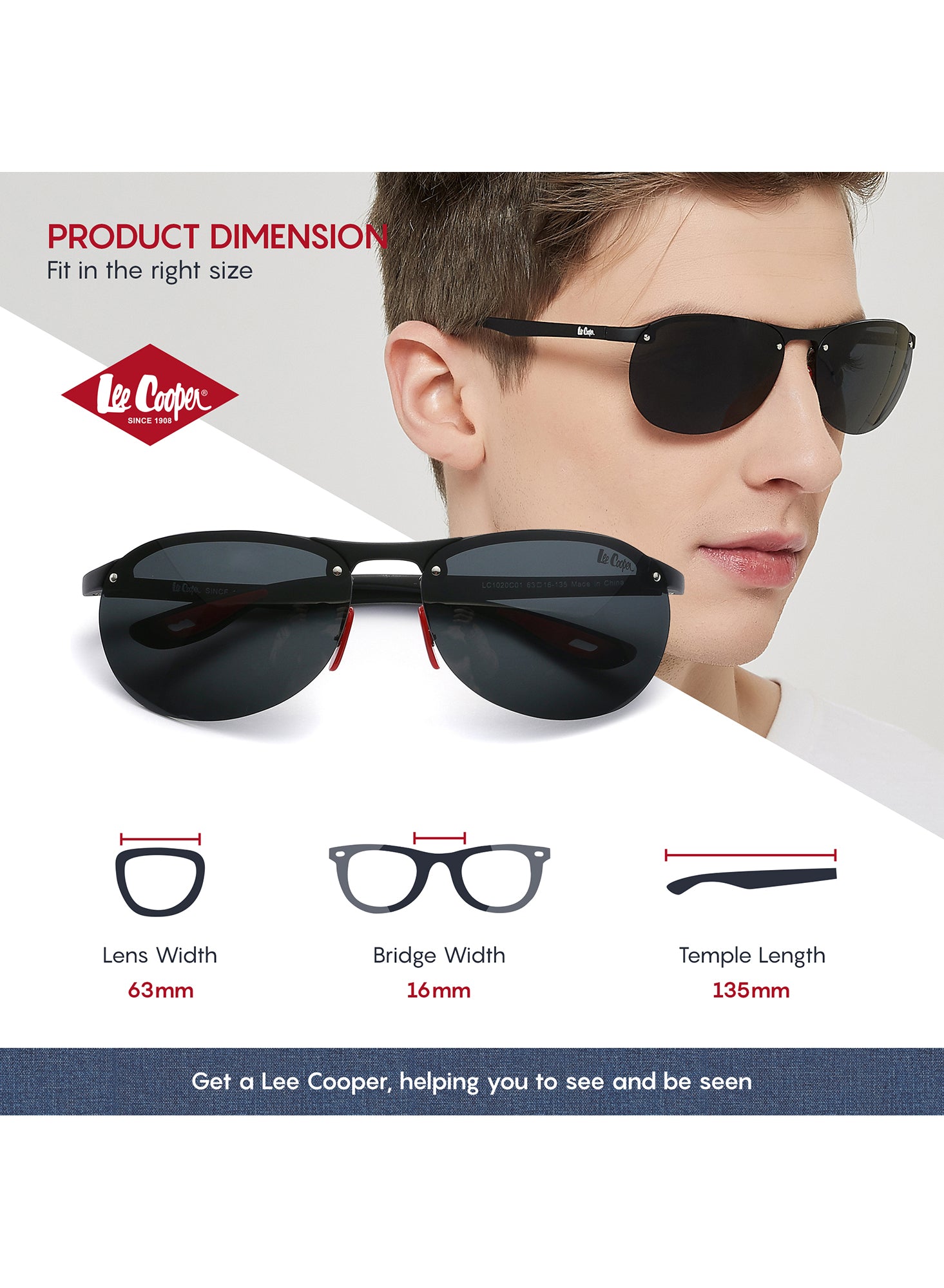 LC1020C01 - Sleek Single Black Lens - Matt Black Frame - Sunglasses