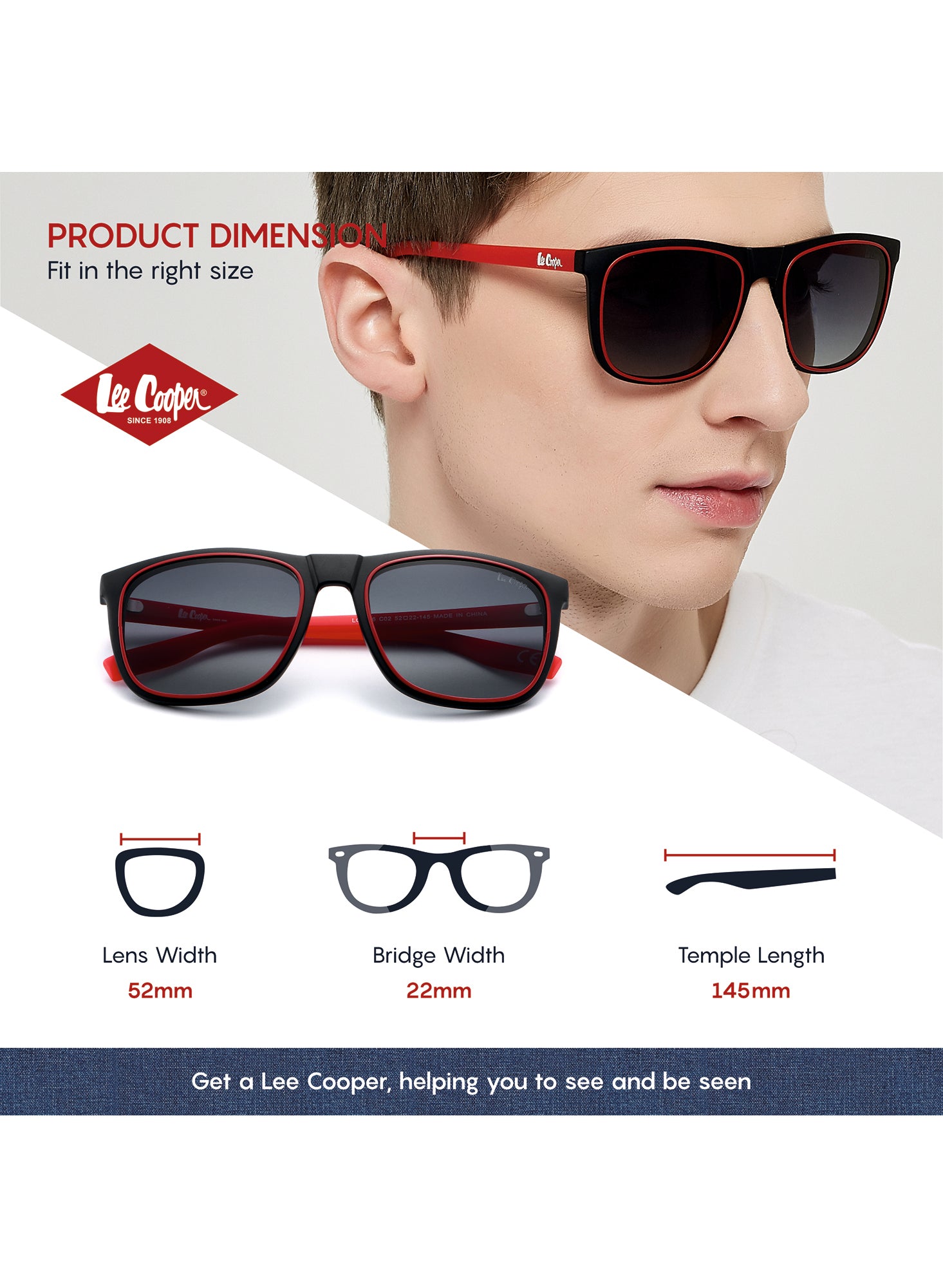 LC1006C02 - Gradient Grey Lens - Black Frame - Sunglasses