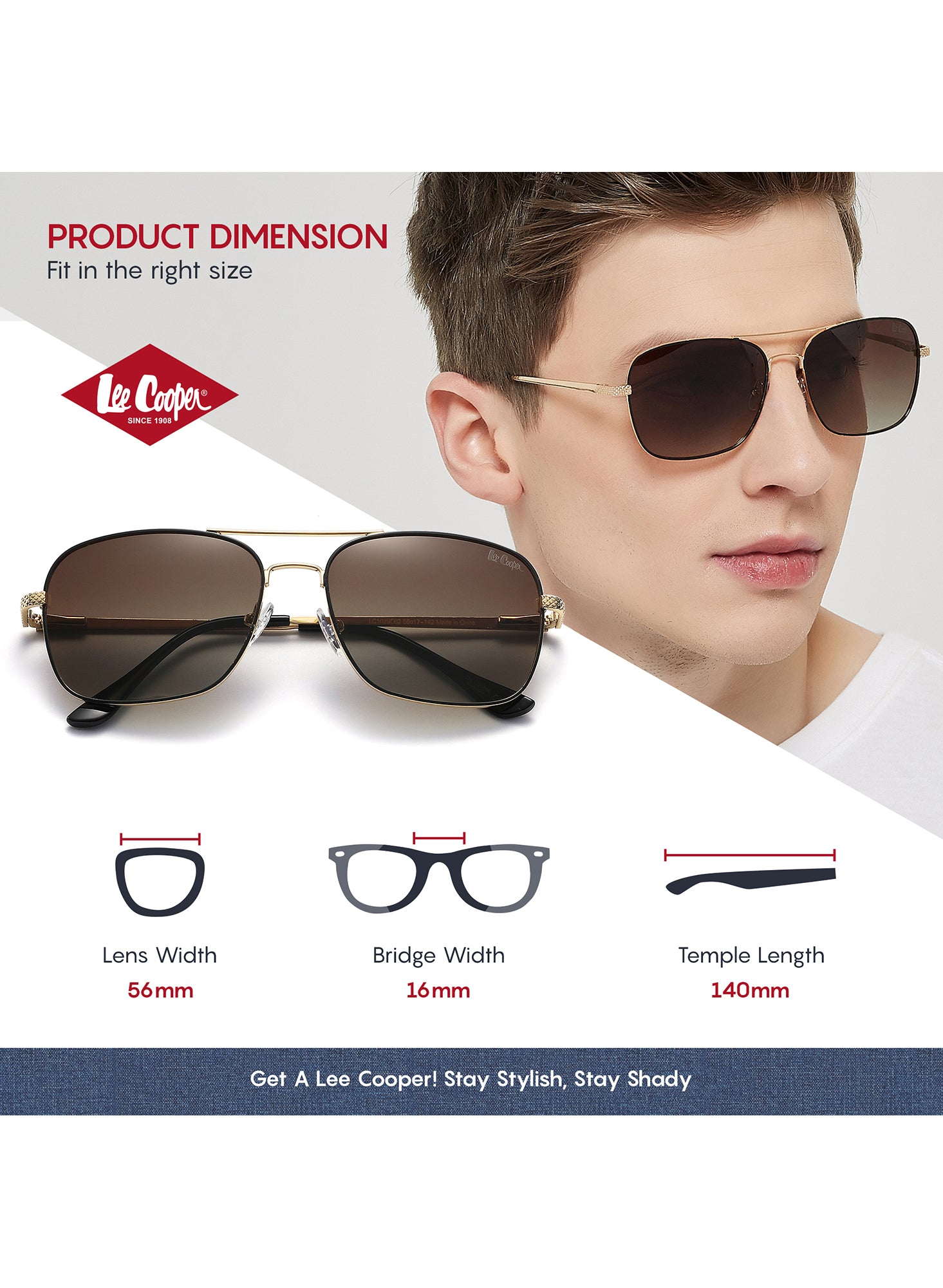 LC1029C02 - Classic Gray Lens - Black Frame - Sunglasses