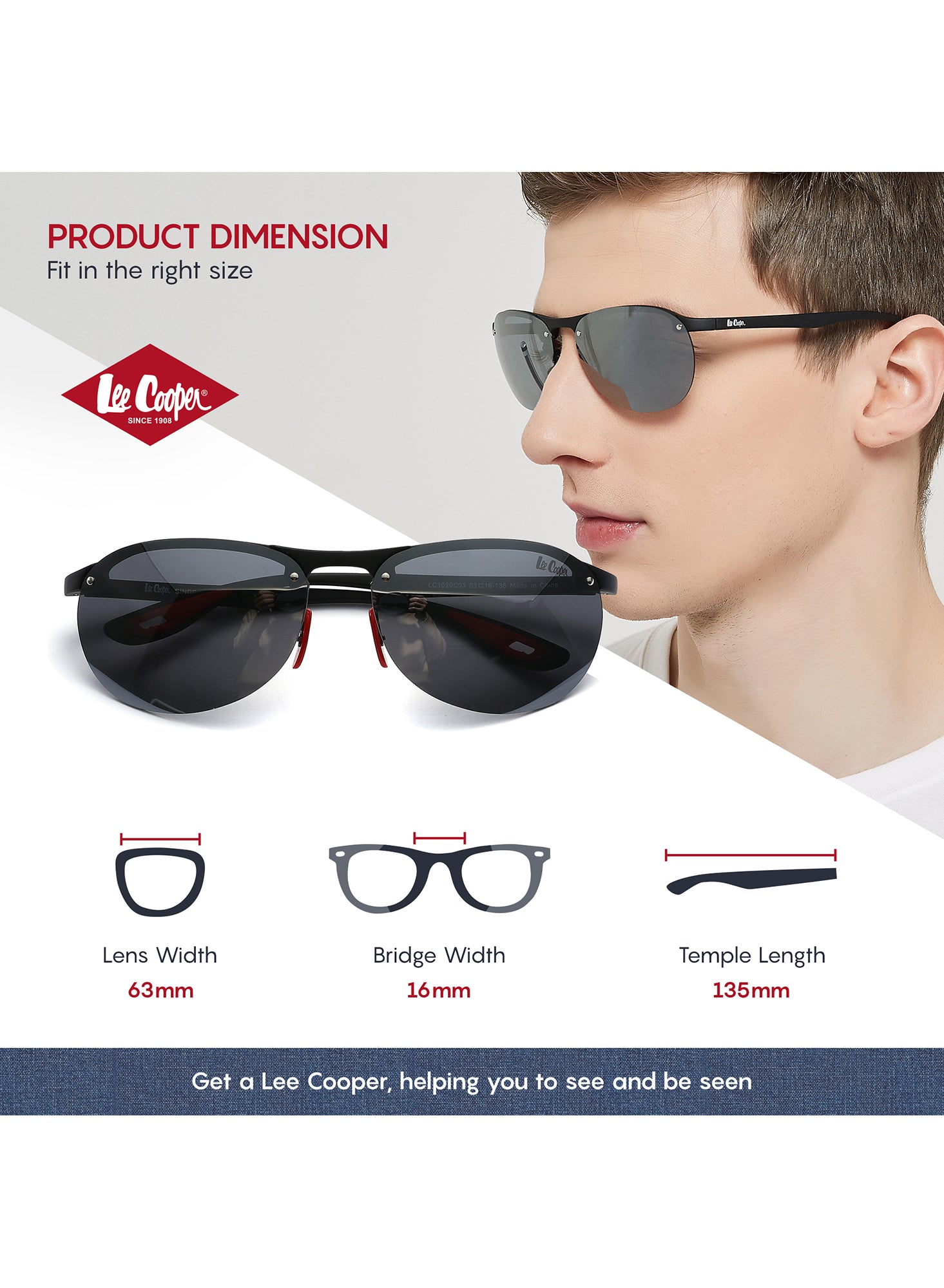 LC1020C03 - Sophisticated Grey With Silver Mirror Tint - Chic Matt Black Frame - Sunglasses