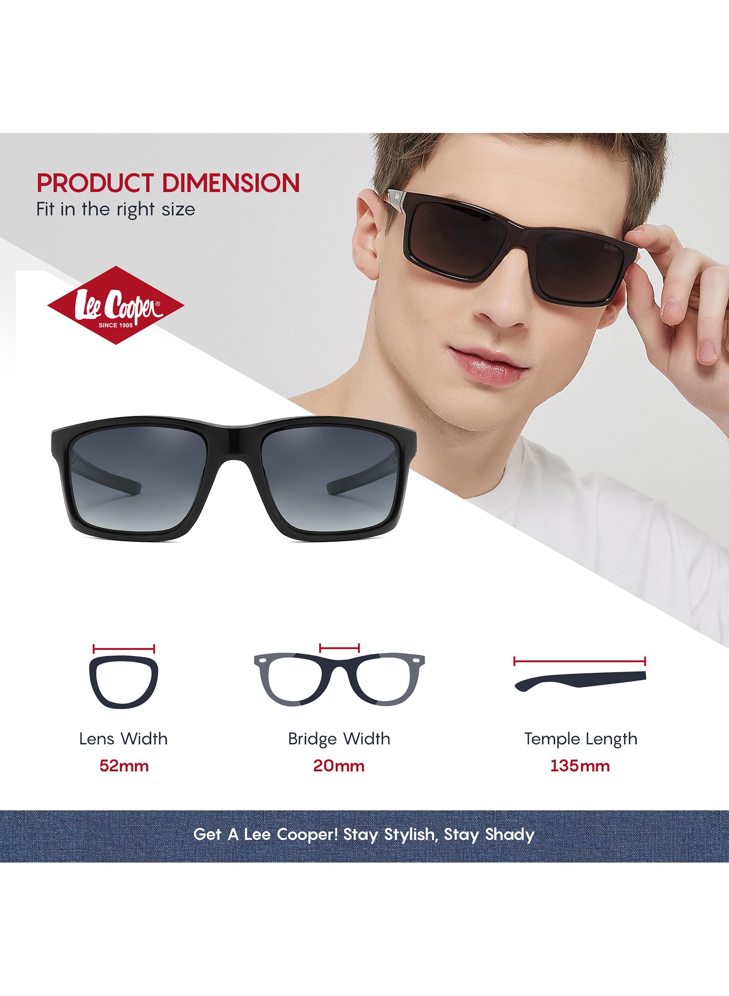 LC1034C02 - Gradient Grey Tint - Black Plastic Frame - Sunglasses